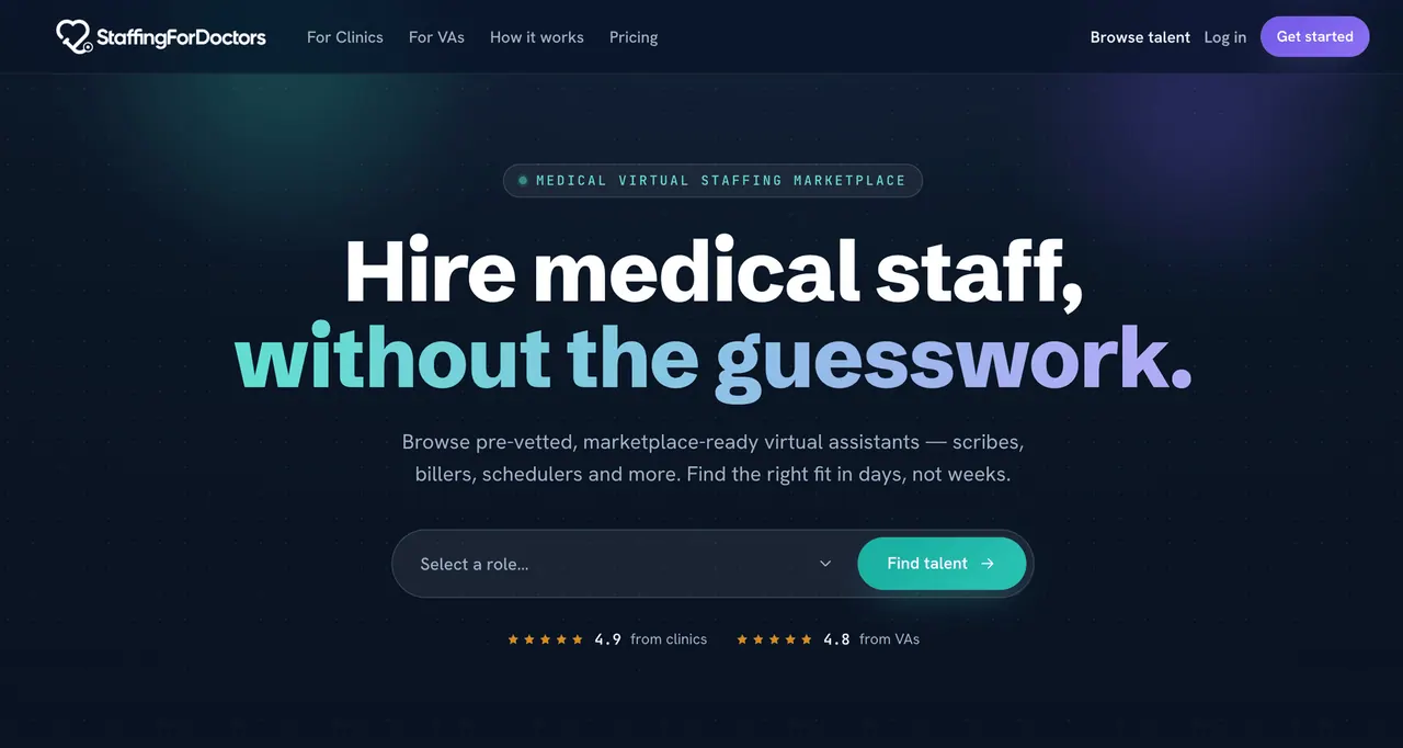 Staffing for Doctors Client Portal