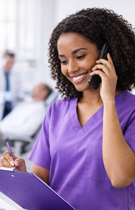 Virtual dental receptionist support