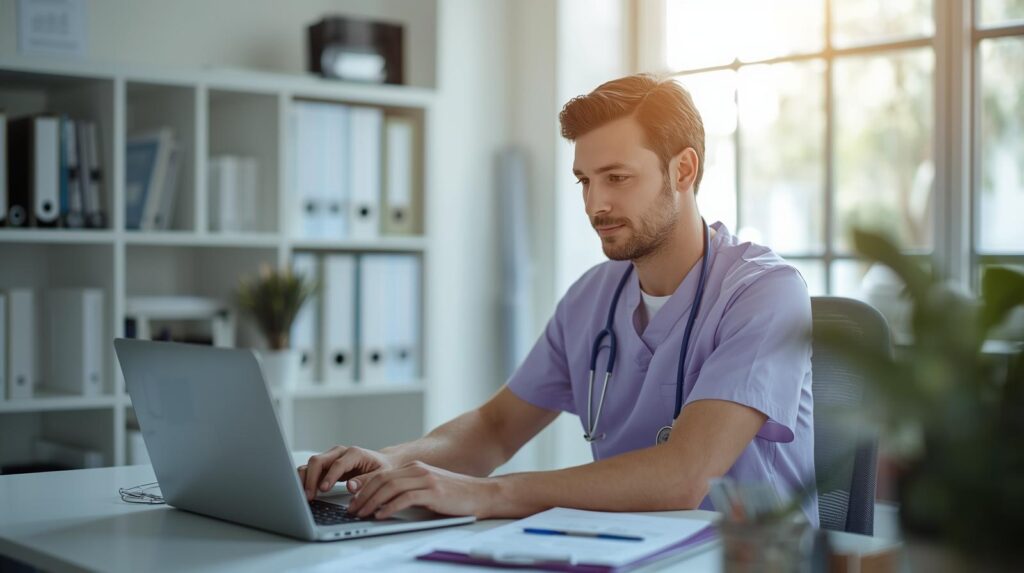 Virtual receptionist answering calls for an MRI and imaging center