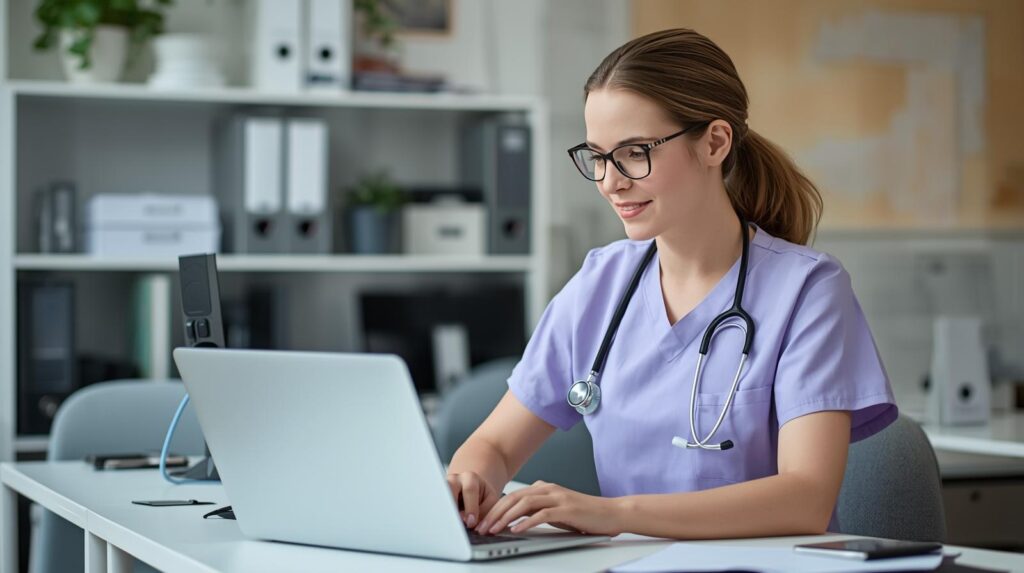 Virtual receptionist supporting MRI imaging center operations from a remote workstatio