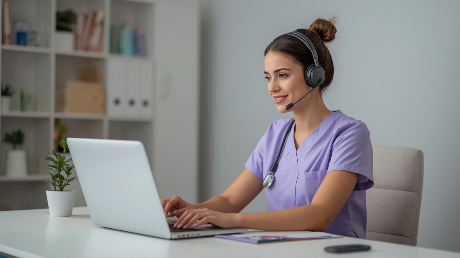 Virtual receptionist for med spa delivering remote front desk support through Staffing For Doctors