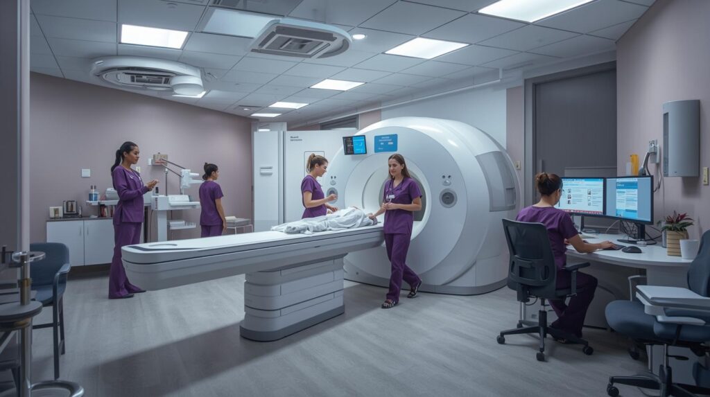 Virtual receptionists for MRI and imaging centers supporting patient scheduling and calls