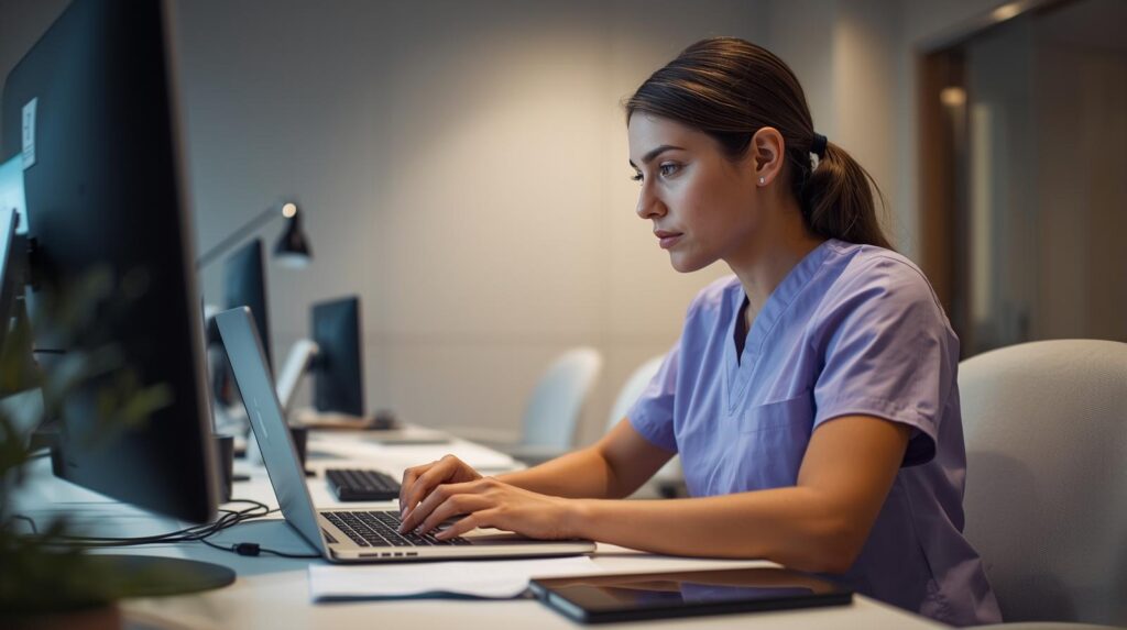 Virtual orthopedic scribe staffing for doctors supporting provider focus