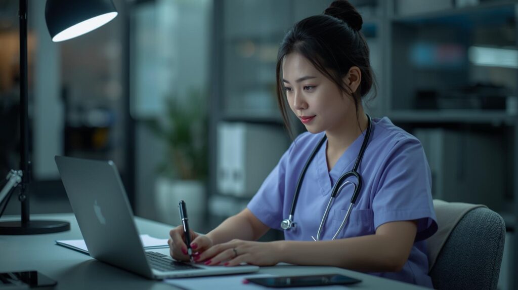 Virtual orthopedic scribe staffing for doctors managing clinical workflows