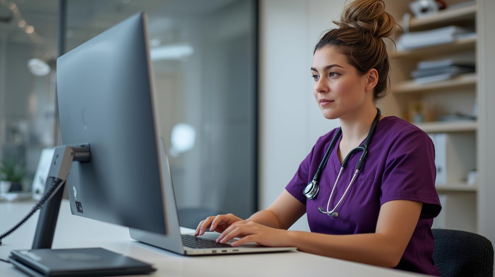 Virtual orthopedic scribe staffing for doctors reducing physician documentation time