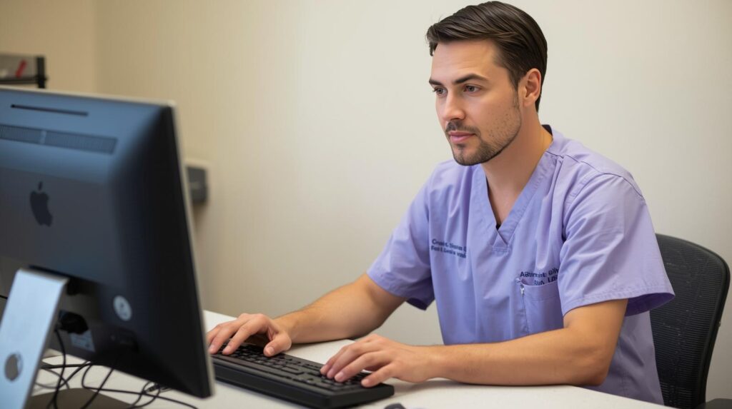 Virtual dental referral coordinator supporting administrative workflows