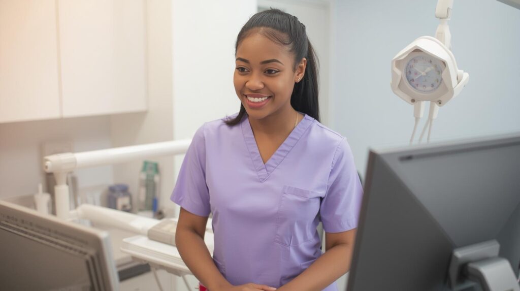 Virtual dental administrative assistant supporting dental office administration