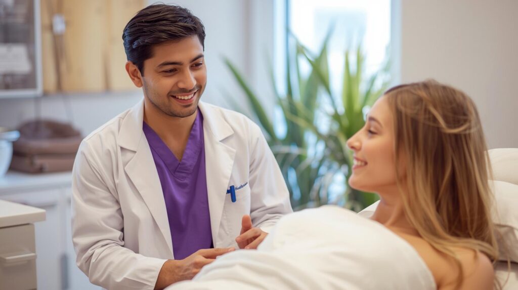 Med spa virtual referral coordinator coordinating patient referrals for a cosmetic practice