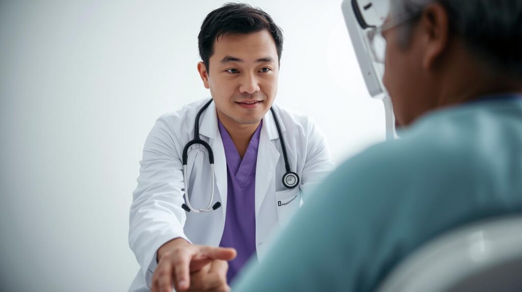 Virtual medical receptionist guiding a patient from inquiry to appointment