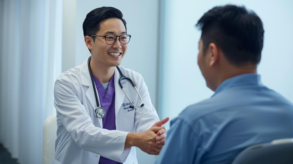 Virtual patient care coordinator assisting a patient during a clinical consultation