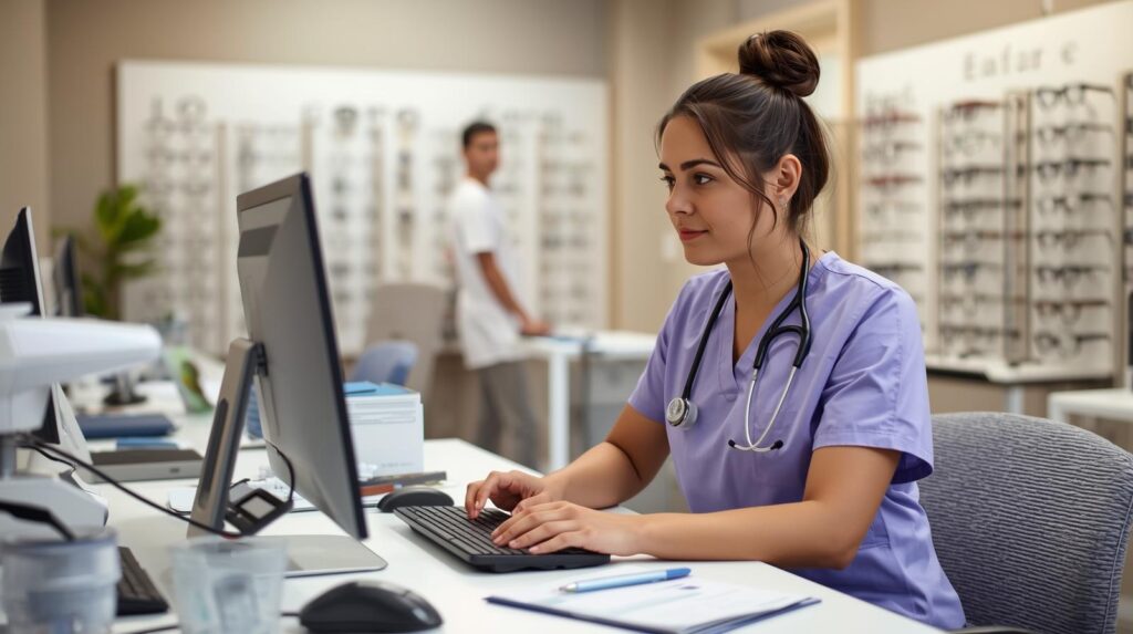 Virtual referral coordinator staffing for optometry practices handling referral documentation and follow-ups