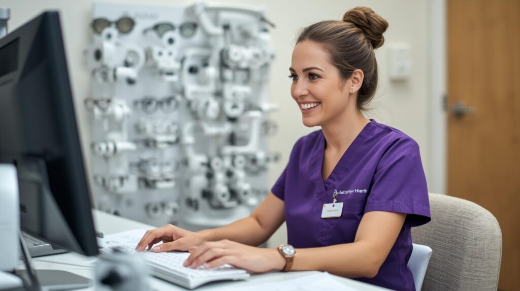 Virtual referral coordinator staffing for optometry practices reducing front desk workload