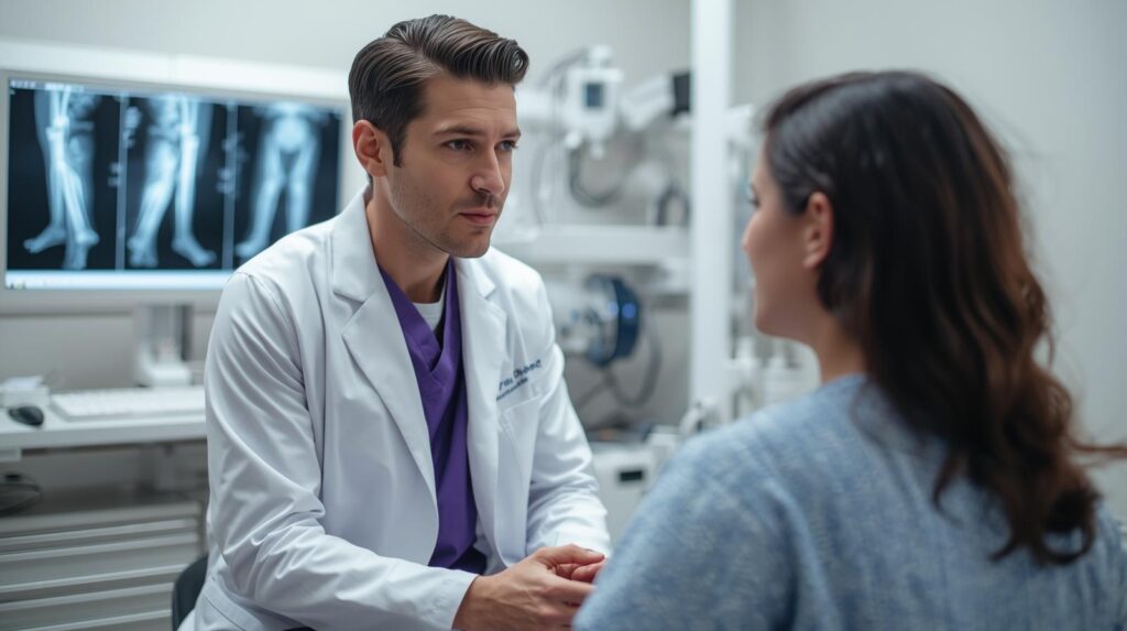 Virtual orthopedic surgery scheduler staffing for doctors coordinating surgeon availability