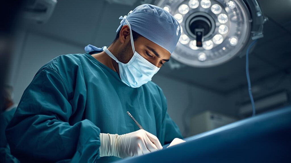 Virtual orthopedic surgery scheduler staffing for doctors managing surgery logistics