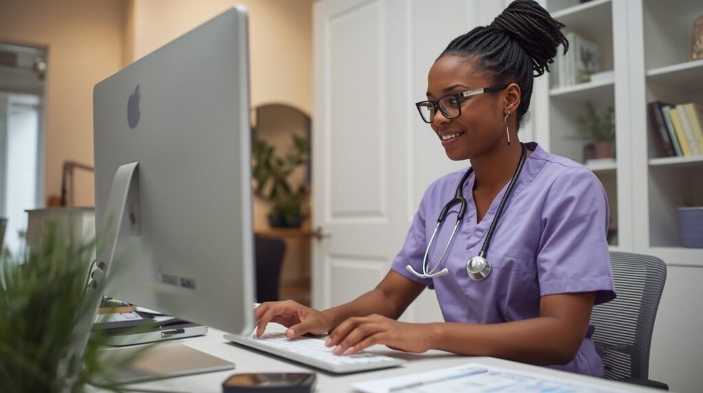 Virtual orthopedic surgery scheduler staffing for doctors coordinating multi location schedules