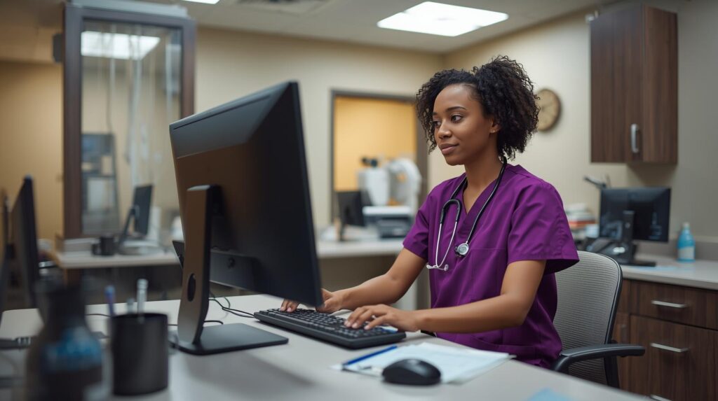 Virtual orthopedic surgery scheduler staffing for doctors managing surgical workflows