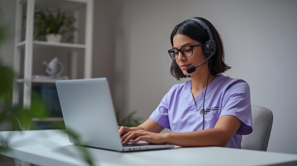 Virtual insurance assistants for med spas managing billing workflows from a remote workstation