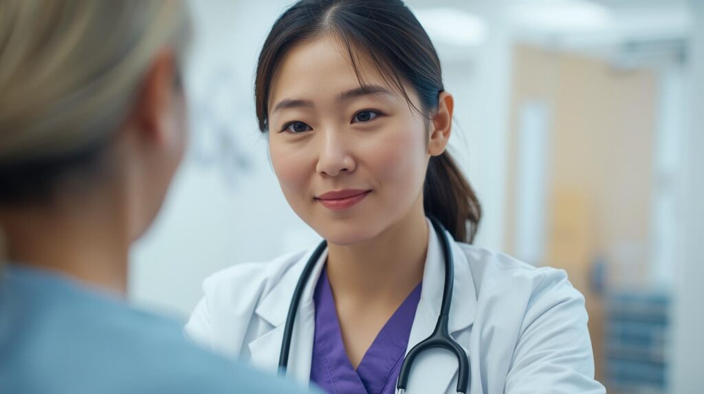 Virtual medical receptionist providing front-desk support for a medical practice