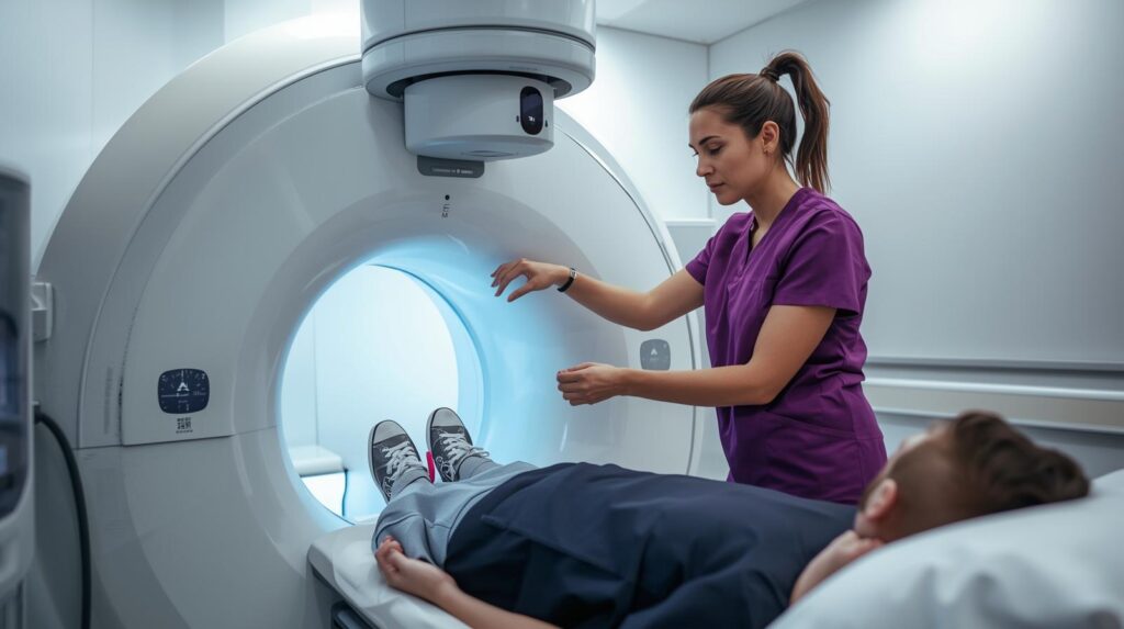 MRI and medical imaging center operations supported by virtual administrative assistants