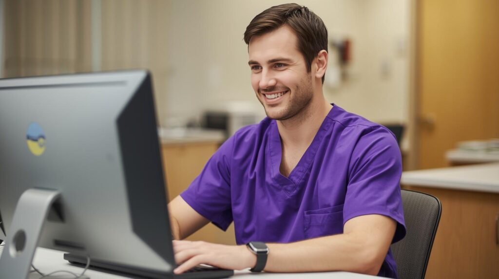 Virtual administrative support staff assisting a medical office