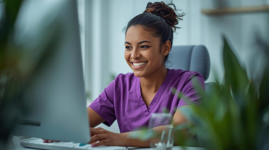 dental scribe managing patient records digitally