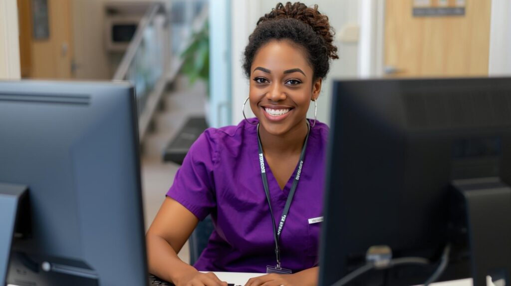 Virtual medical receptionist managing patient appointments and records