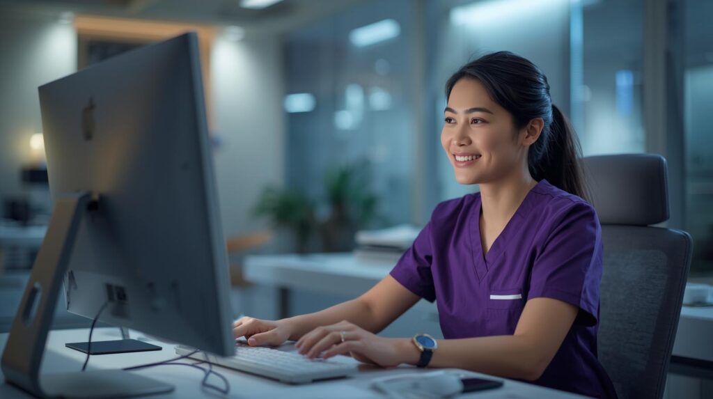 Virtual receptionist supporting plastic surgery clinic patient intake for doctors