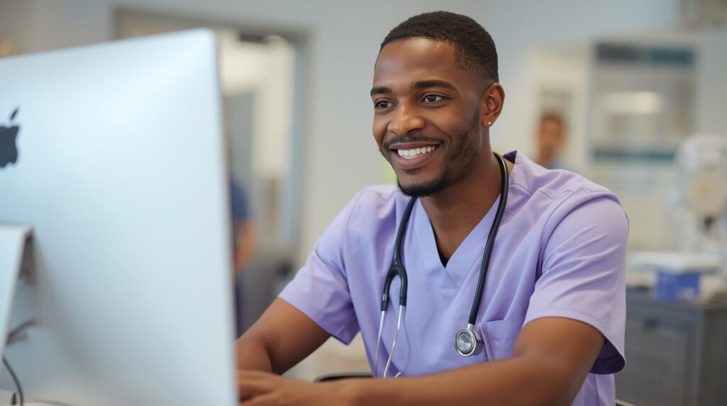 Virtual receptionist handling patient questions in plastic surgery staffing for doctors