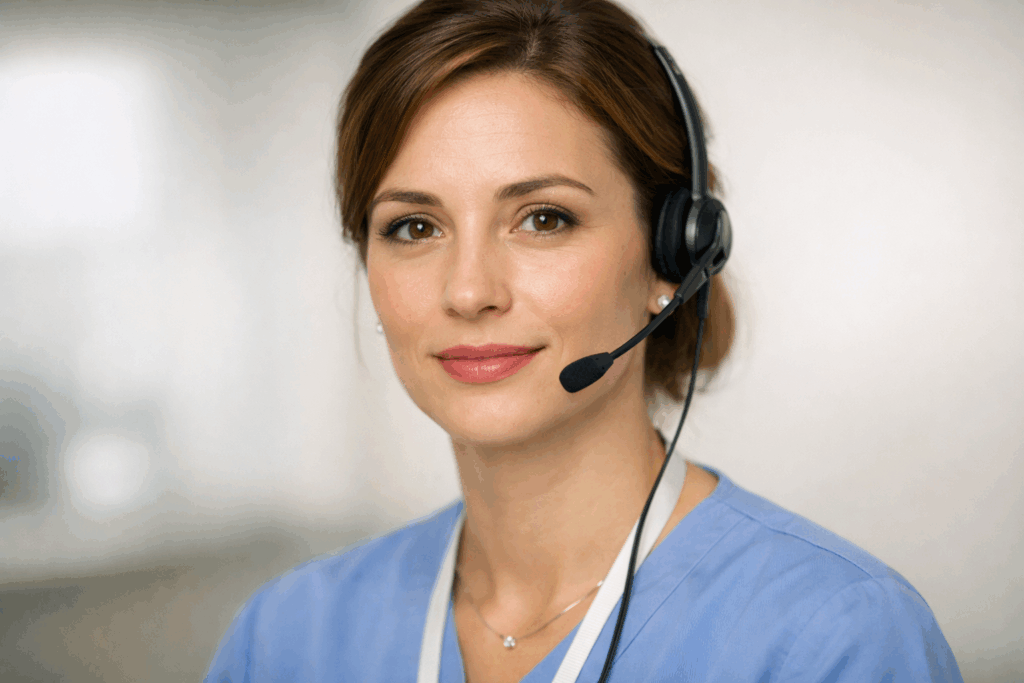 Virtual receptionist plastic surgery staffing for doctors providing patient call support