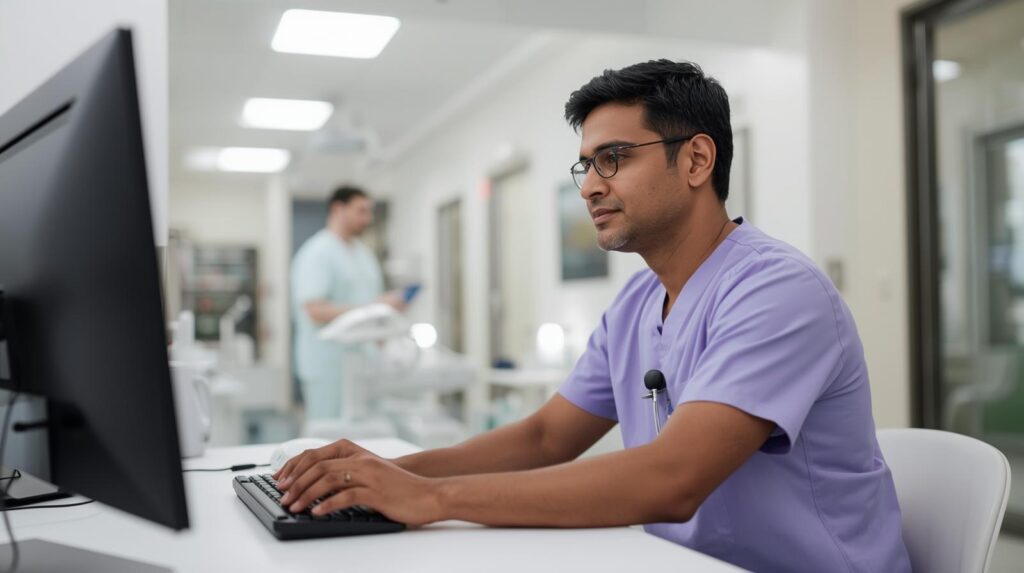 Virtual scheduler plastic surgery staffing for doctors managing follow up appointments